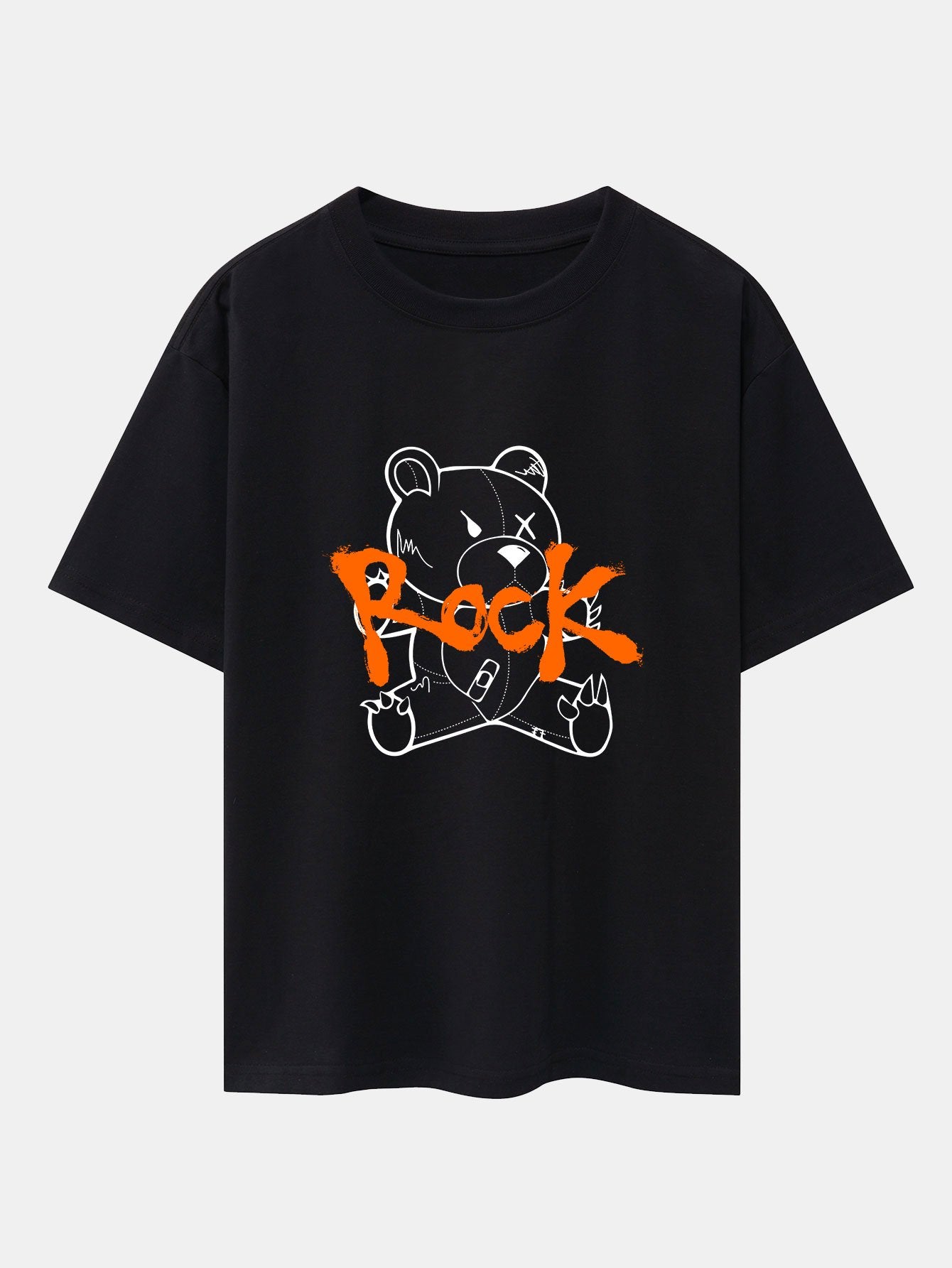 Rock Back Print Heavy Weight Oversize T-Shirt - Image 4