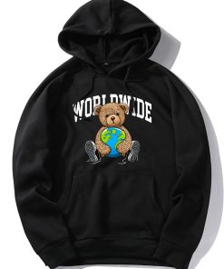 Worldwide Bear Print Hoodie
