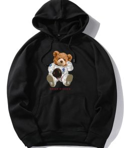 NASA Astronaut Bear Print Hoodie
