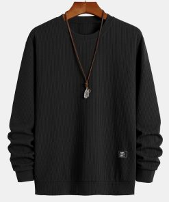Ribbed Crew Sweatshirt