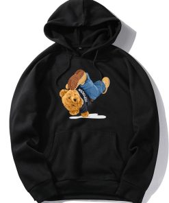Alternative view of Break Dance Bear Print Hoodie