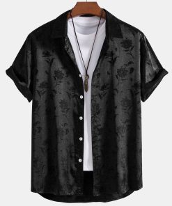 Satin Floral Shirt & 3" Satin Shorts
