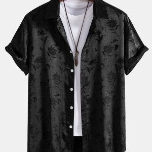 Satin Floral Shirt & 3" Satin Shorts