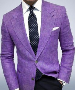 Business Plain Lapel Collar Single Breasted Pockets Blazer