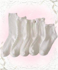 Kawaii 3pairs Women Random Version Solid Crew Socks