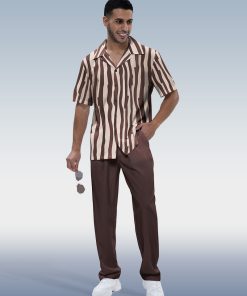 Fission Two-Piece Short Sleeve Printed Walking Suit