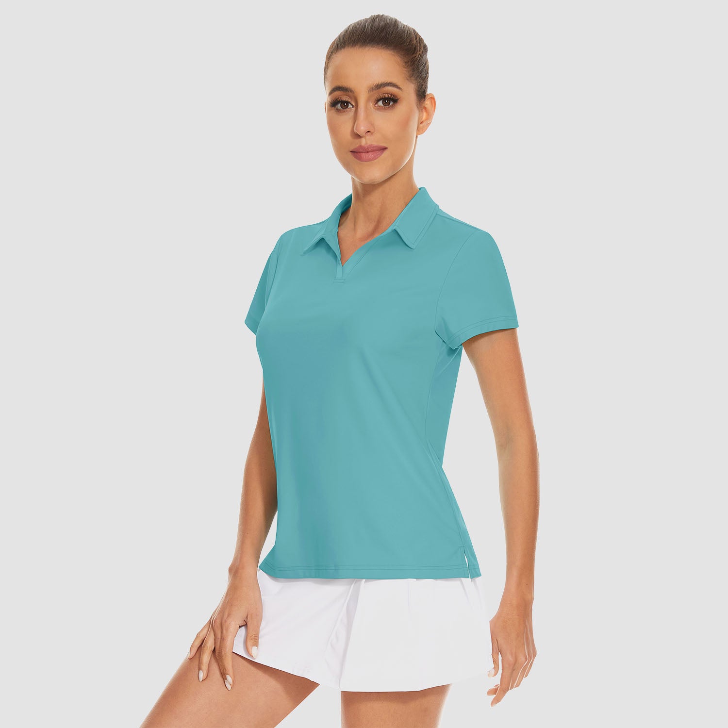 Women's Golf Polo Shirts V Neck UPF 50+ Collared Tennis Shirt Lightweight Quick Dry - Image 13