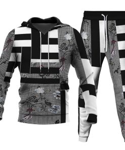 Men's Personalized Printed Hoodie Set 009