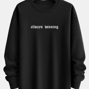 Skull Hand Ace of Hearts Back Print Relax Fit Sweatshirt
