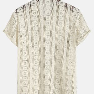 Textured Button Up Shirt
