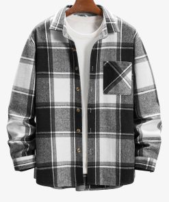 Flannel Button Up Plaid Overshirt