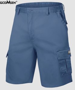 Alternative view of Men's Cotton Cargo shorts Summer Lightweight with Multi-Pockets Ripstop Cargo Work Shorts