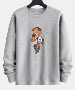 Alternative view of Selfie Bear Print Relax Fit Sweatshirt