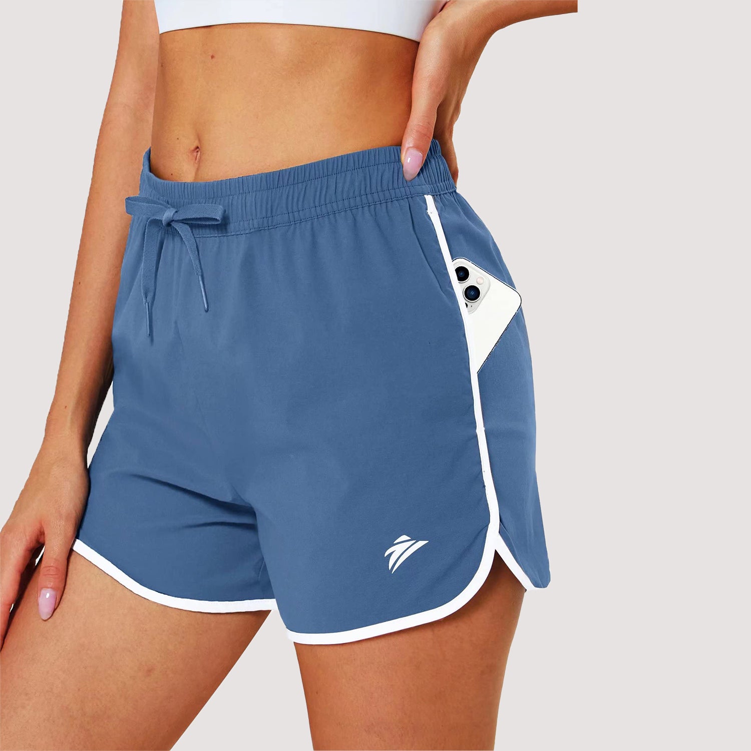 Women's Running Shorts with 2 Pockets Quick Dry Yoga Shorts - Image 10