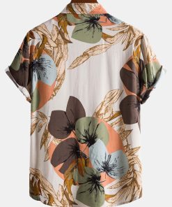 Alternative view of Tropical Print Shirt & Textured Cotton 5" Shorts