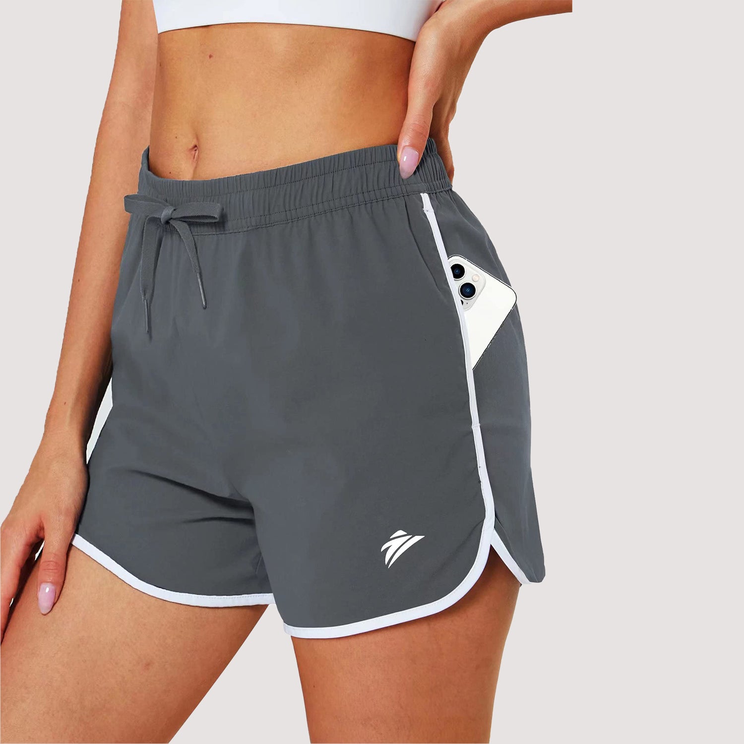 Women's Running Shorts with 2 Pockets Quick Dry Yoga Shorts - Image 12