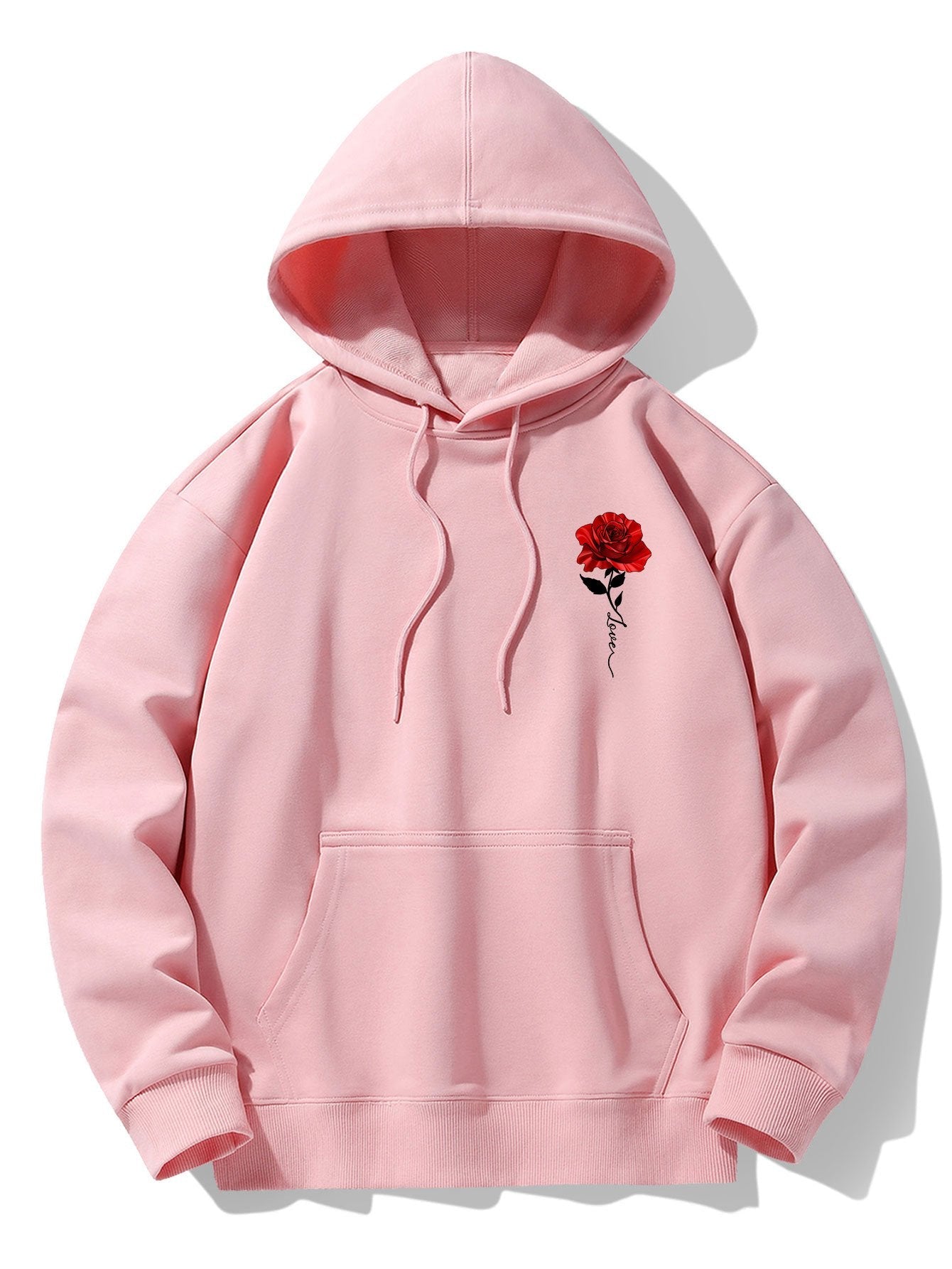 Rose Print Cotton Blend Hoodie & Jogger Pants - Image 8