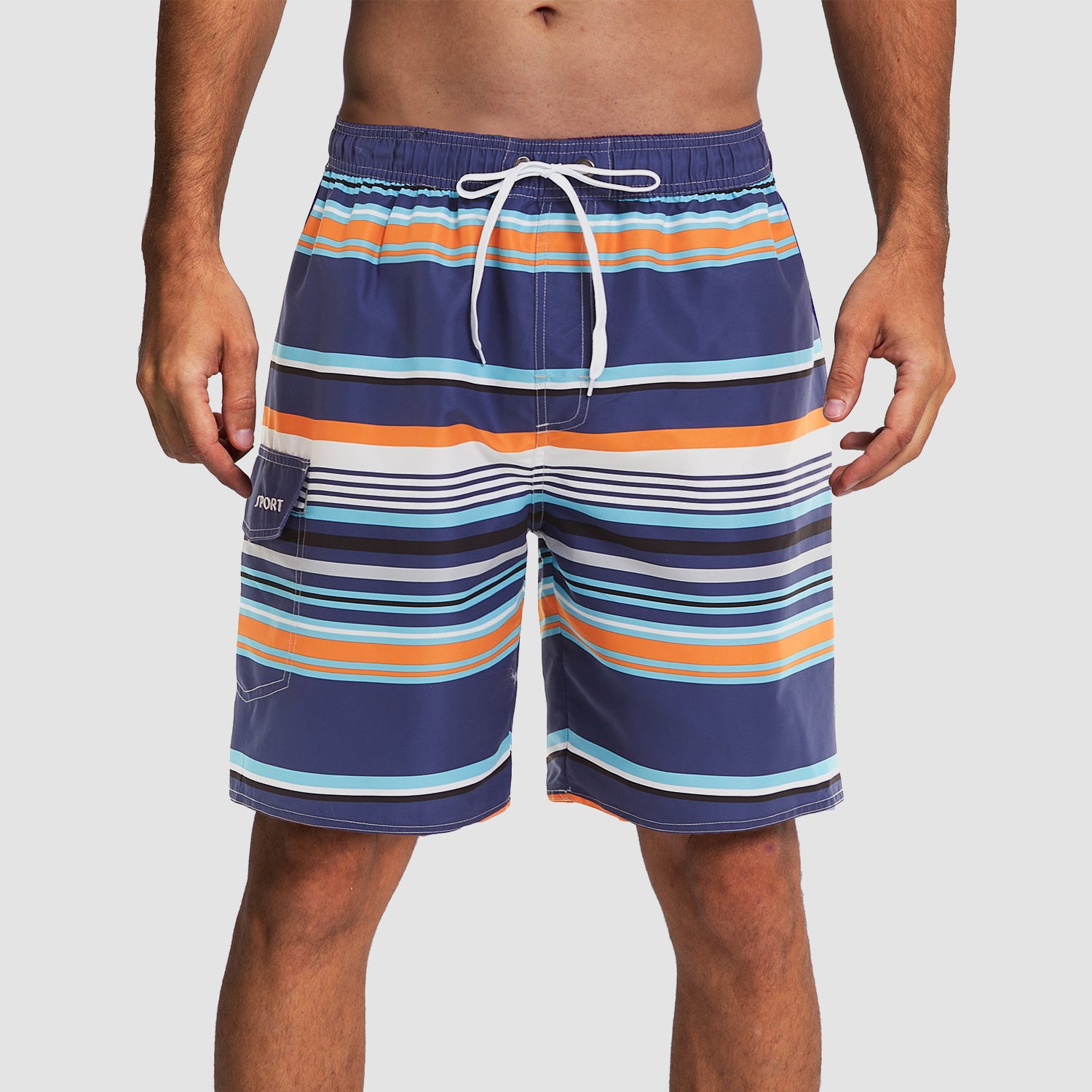 Men's Swimming Trunks with One Pocket Quick Dry Beach Shorts with Mesh Lining - Image 3