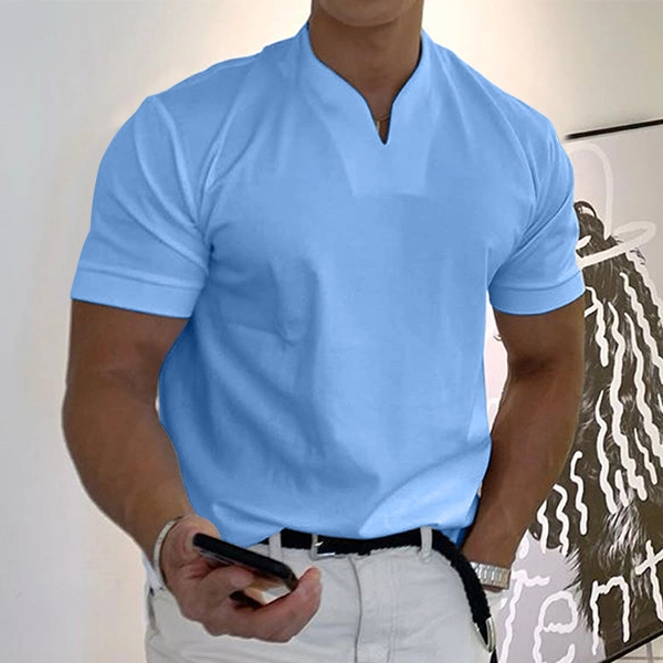 Gentleman business pocket short-sleeved fitness T-shirt - Image 5