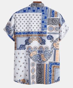 Alternative view of Paisley Patchwork Print Button Up Shirt & Swim Shorts