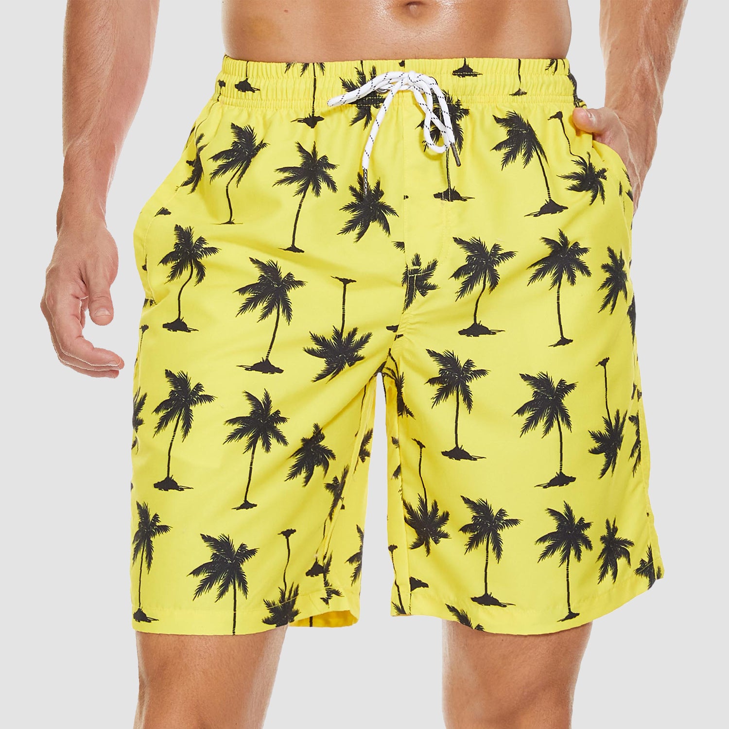 Men's Beach Shorts Swimming Trunks Mesh Lining Shorts with 2 Pockets Quick Dry - Image 9