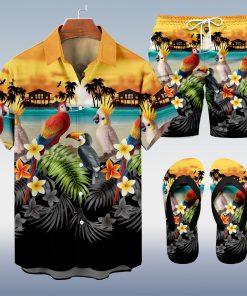 Alternative view of Suitmens Men's Men's Tiki Style Hawaiian Vacation Print Three-Piece Set 034