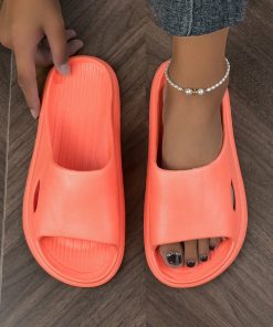 Women's Eva Silent Indoor Slippers, Non-slip & Comfortable Open Toe Casual House Slides
