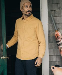 The Lined Utility Shirt in Wheat Denim