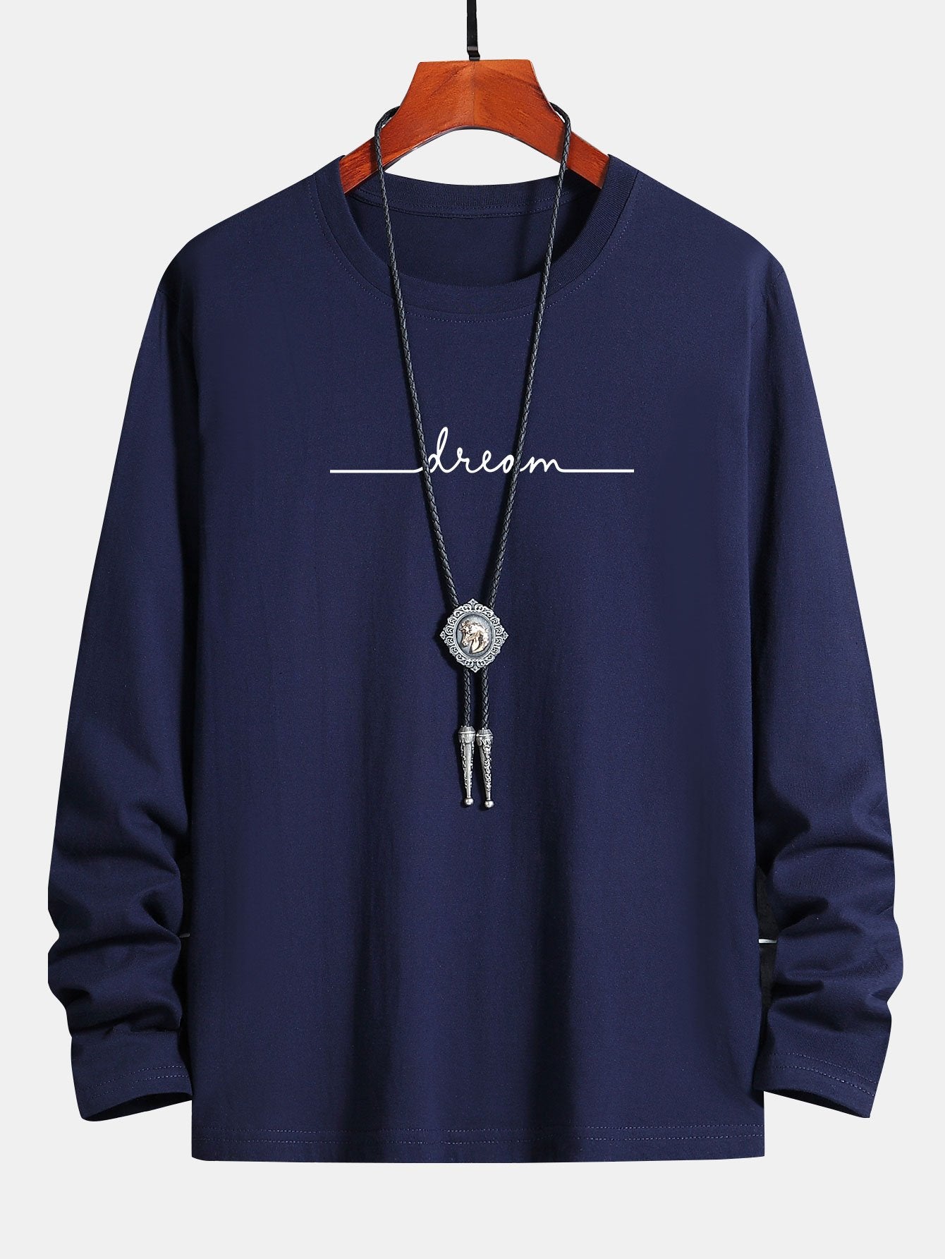 Long Sleeve Dream Print Cotton T-Shirt - Image 3