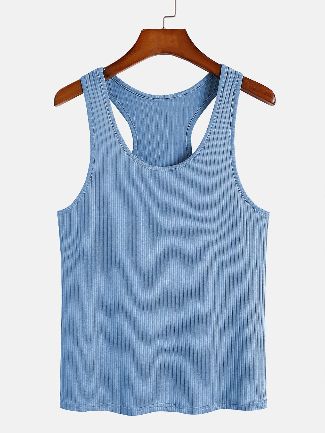 Basic Slim Ribbed Racer Back Tank - Image 6