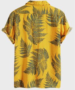 Alternative view of Tropical Plants Print Shirts & Swim Shorts