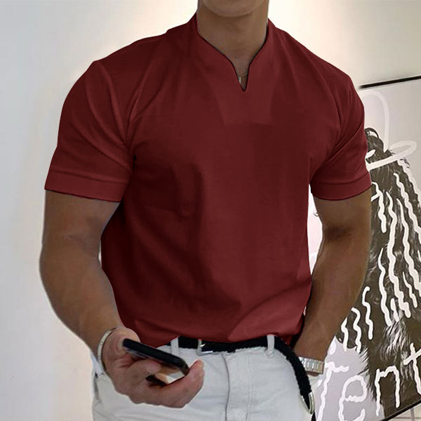 Gentleman business pocket short-sleeved fitness T-shirt - Image 8