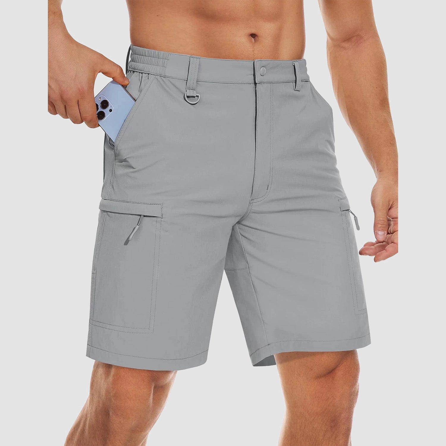 Men's Hiking Shorts 5 Pockets Water-Resistant Ripstop Quick Dry Outdoor Shorts - Image 16