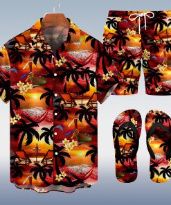 Alternative view of Suitmens Men's Men's Tiki Style Hawaiian Vacation Print Three-Piece Set 035