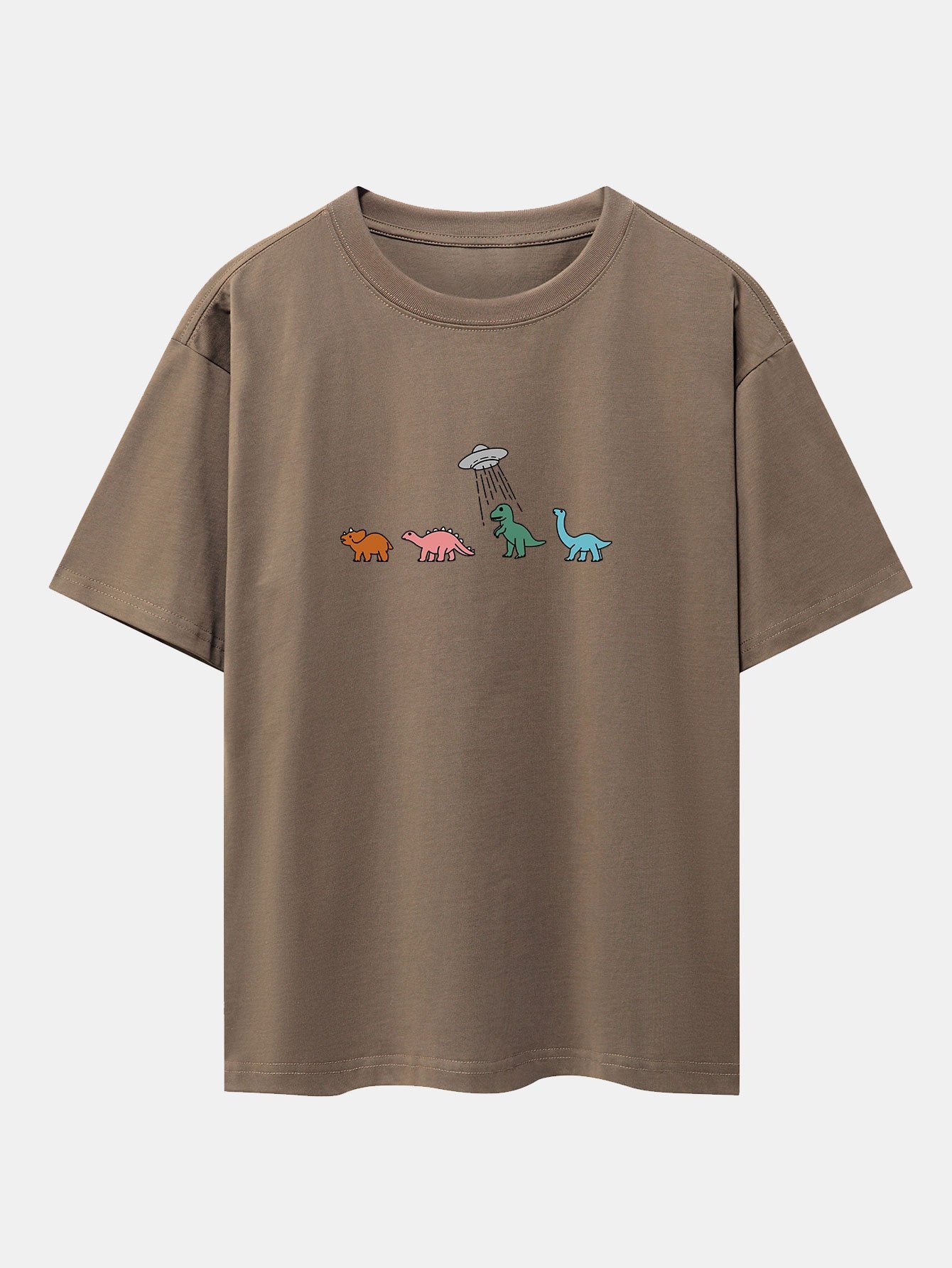 Cartoon Dinosaur Print Heavy Weight Oversize T-Shirt - Image 6