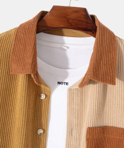 Alternative view of Corduroy Patchwork Button Up Shirt