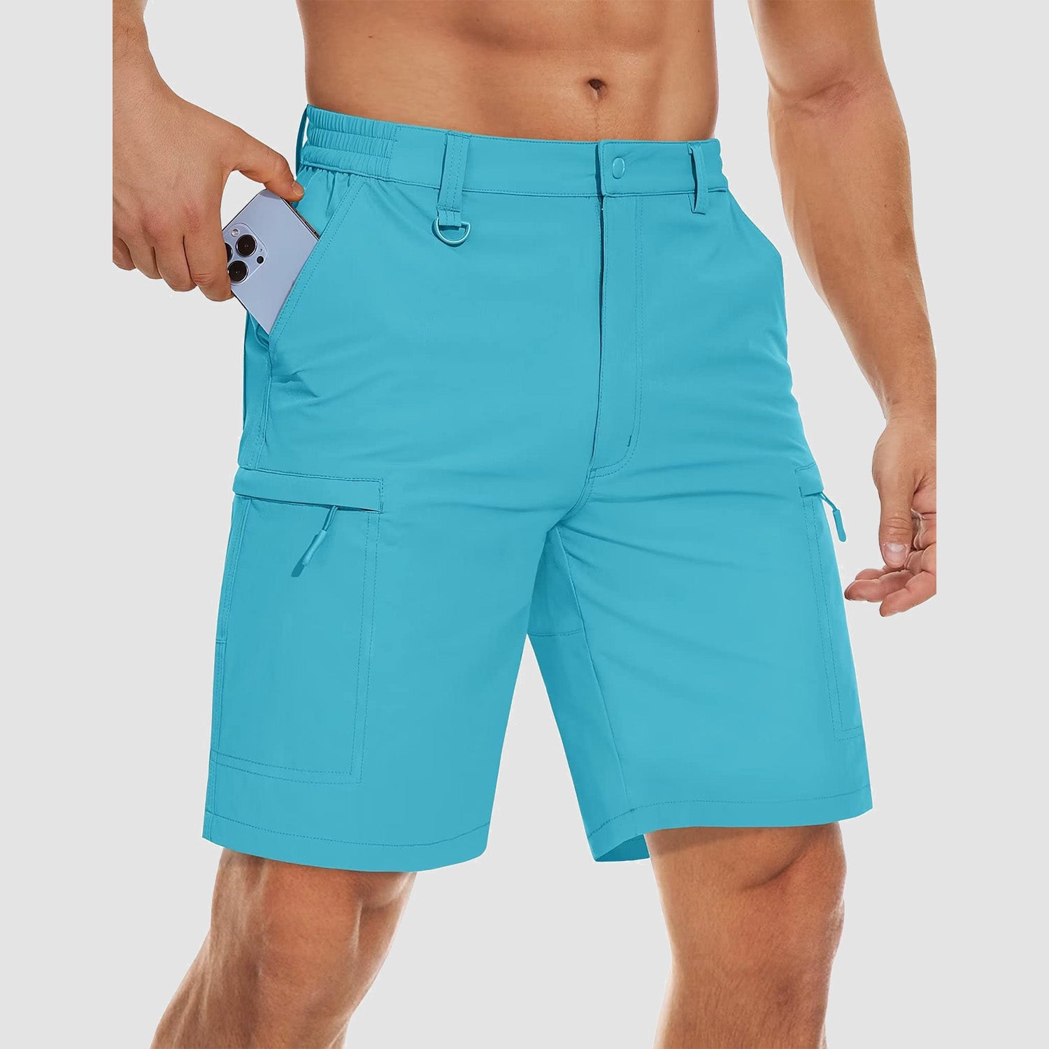 Men's Hiking Shorts 5 Pockets Water-Resistant Ripstop Quick Dry Outdoor Shorts - Image 6