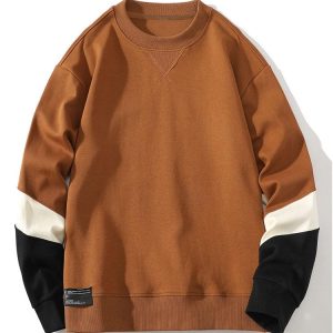 Color Block Crewneck Sweatshirt