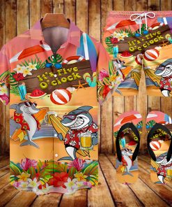 Suitmens Men's Men's Tiki Style Hawaiian Vacation Print Three-Piece Set 032