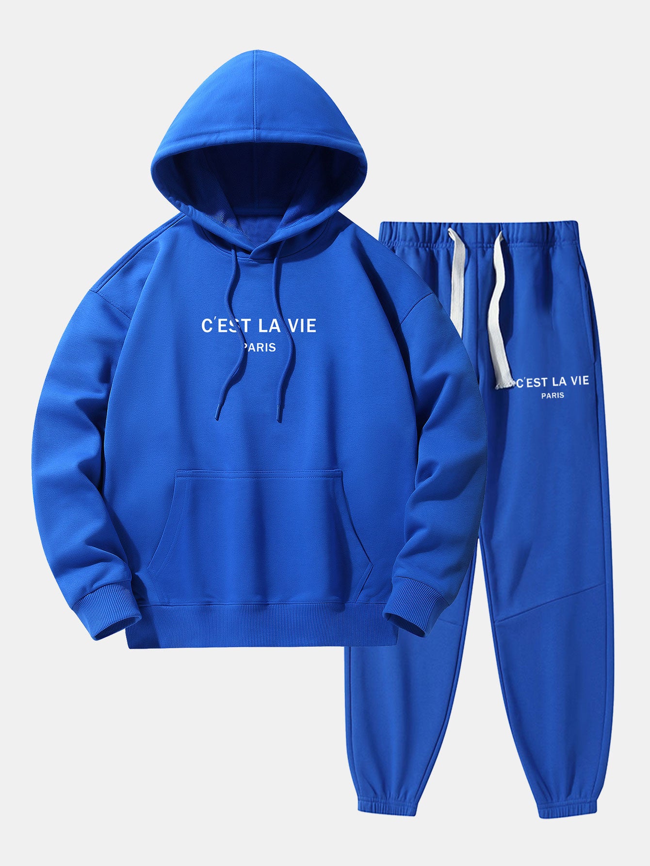 Paris Print Cotton Blend Hoodie & Jogger Pants - Image 8