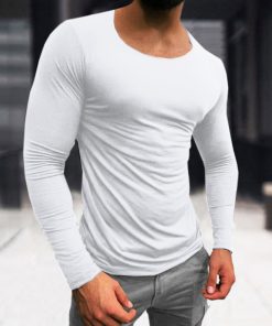 Alternative view of Men's Basic Cotton Breathable Long Sleeve T-Shirt