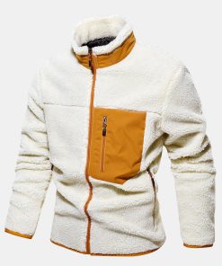 Hoooyi Zipper Through Teddy Faux Fur Jacket