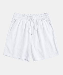 Alternative view of Man Textured Cotton Stand Collar Shirt & Shorts