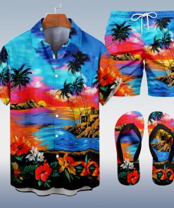 Alternative view of Suitmens Men's Men's Tiki Style Hawaiian Vacation Print Three-Piece Set 036