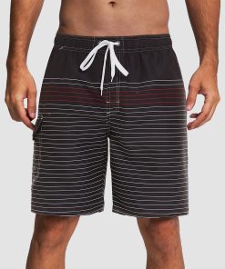 Alternative view of Men's Swimming Trunks with One Pocket Quick Dry Beach Shorts with Mesh Lining