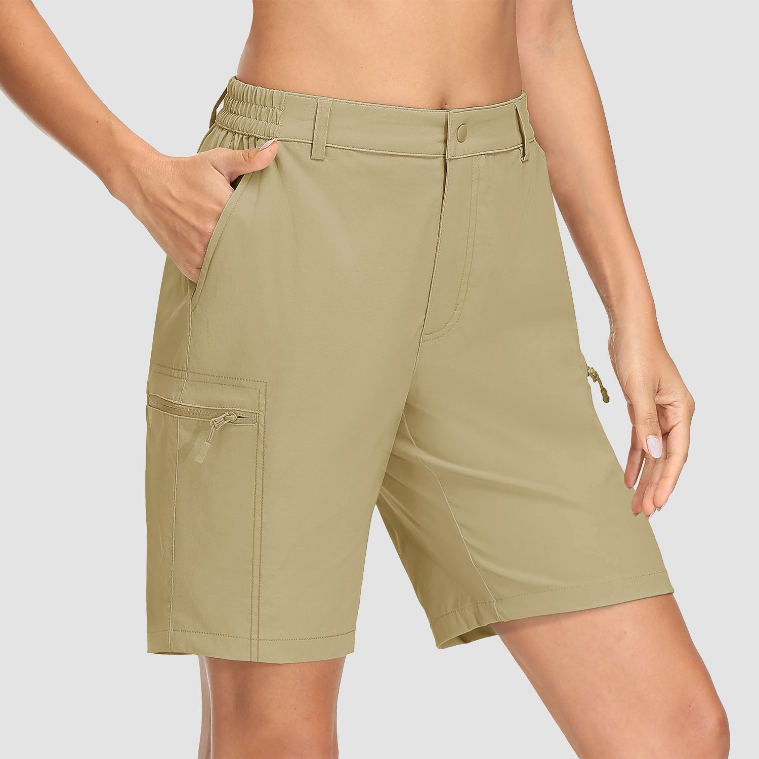 Women's Hiking Shorts with 5 Pockets Water-Resistant Ripstop Cargo Shorts Quick Dry - Image 5