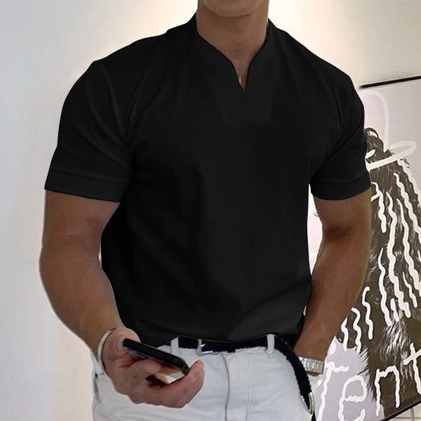 Gentleman business pocket short-sleeved fitness T-shirt - Image 2