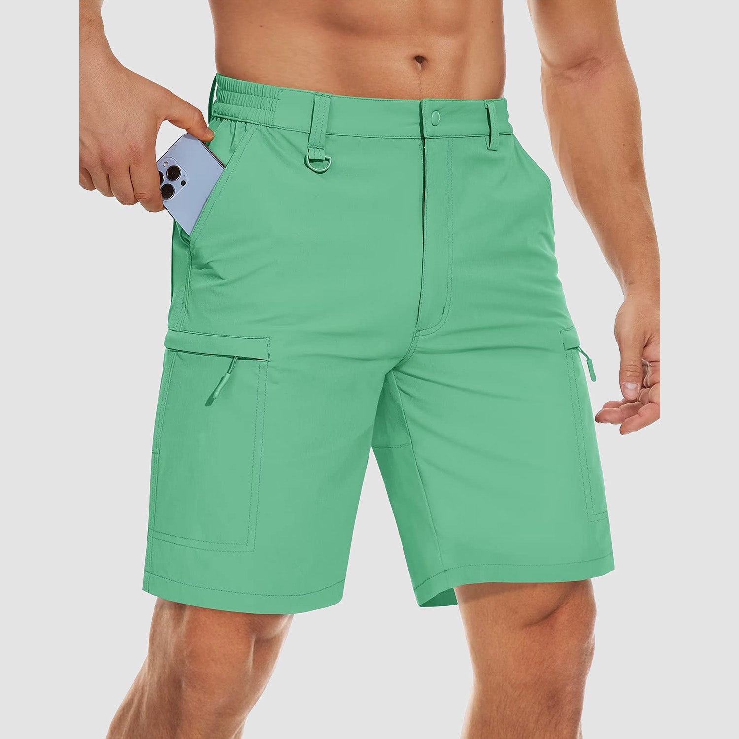 Men's Hiking Shorts 5 Pockets Water-Resistant Ripstop Quick Dry Outdoor Shorts - Image 5