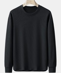 Alternative view of Long Sleeve Relax Fit Knit Ribbed T-Shirt