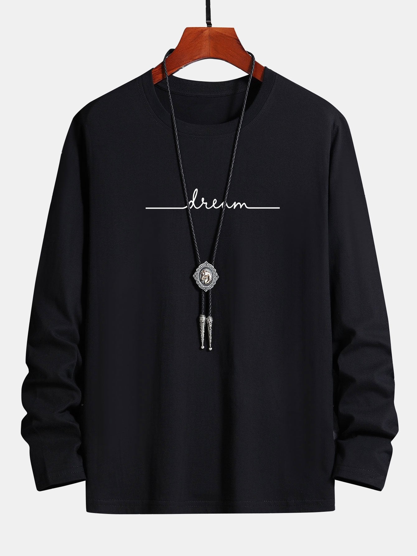 Long Sleeve Dream Print Cotton T-Shirt - Image 15